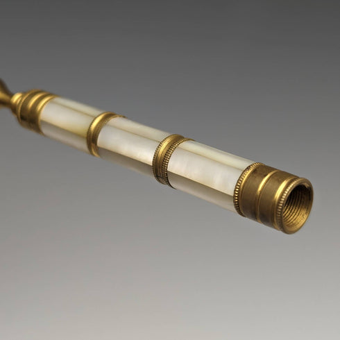 Opera glasses with French vintage white mother of pearl decoration handle IRIS PARIS